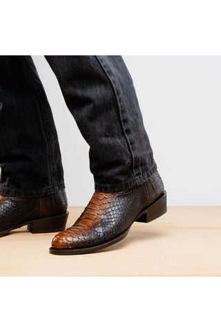 Marco Di Milano Kansas Lisboa Exotic Python Skin Cowboy Boot (MDM1245)-AmbrogioShoes