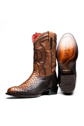 Marco Di Milano Kansas Lisboa Exotic Python Skin Cowboy Boot (MDM1245)-AmbrogioShoes