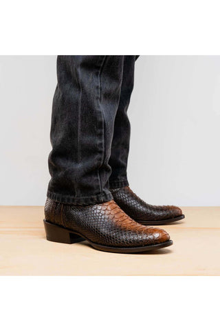 Marco Di Milano Kansas Lisboa Exotic Python Skin Cowboy Boot (MDM1245)-AmbrogioShoes