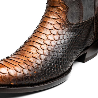 Marco Di Milano Kansas Men's Shoes Lisboa Exotic Python Skin Cowboy Boot (MDM1245)-AmbrogioShoes