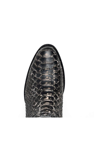 Marco Di Milano Kansas Stone White Exotic Python Skin Cowboy Boot (MDM1246)-AmbrogioShoes