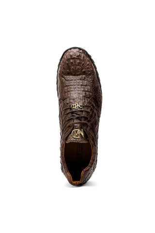 Marco Di Milano Kratos Brown Exotic Caiman Crocodile Sport Sneakers (MDM1176)-AmbrogioShoes