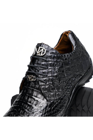 Marco Di Milano Kratos Crocodile Sneaker - Black-AmbrogioShoes