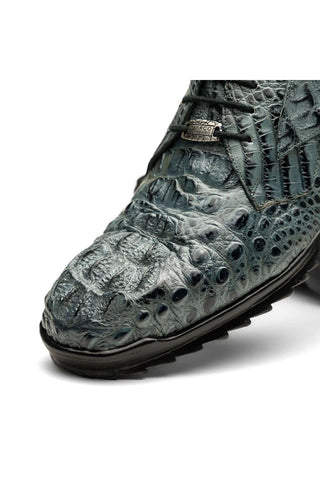 Marco Di Milano Kratos Gray Exotic Caiman Crocodile Sport Sneakers (MDM1176)-AmbrogioShoes