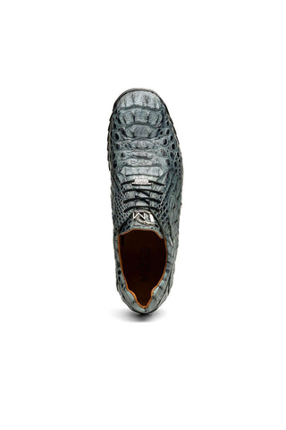 Marco Di Milano Kratos Gray Exotic Caiman Crocodile Sport Sneakers (MDM1176)-AmbrogioShoes