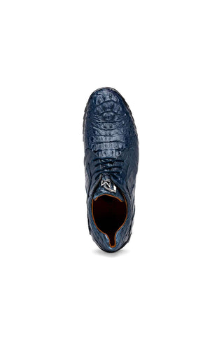 Marco Di Milano Kratos Navy Exotic Caiman Crocodile Sport Sneakers (MDM1176)-AmbrogioShoes