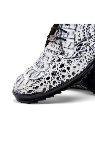 Marco Di Milano Kratos Newspaper Exotic Caiman Crocodile Sport Sneakers (MDM1176)-AmbrogioShoes