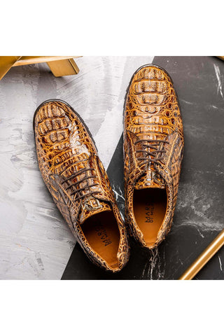Marco Di Milano Kratos Orix Exotic Caiman Crocodile Sport Sneakers (MDM1176)-AmbrogioShoes