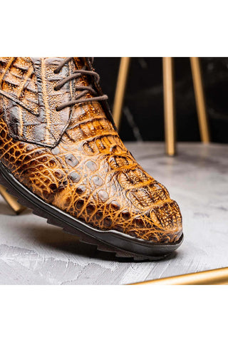 Marco Di Milano Kratos Orix Exotic Caiman Crocodile Sport Sneakers (MDM1176)-AmbrogioShoes