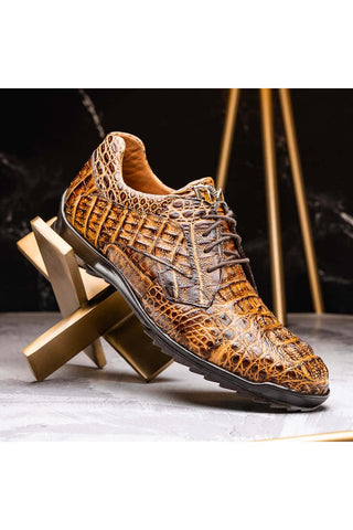 Marco Di Milano Kratos Orix Exotic Caiman Crocodile Sport Sneakers (MDM1176)-AmbrogioShoes