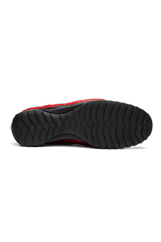 Marco Di Milano Kratos Red Exotic Caiman Crocodile Sport Sneakers (MDM1176)-AmbrogioShoes