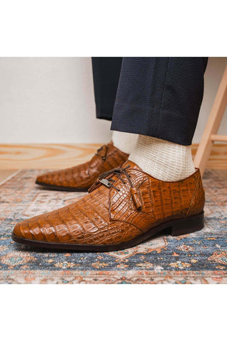 Marco Di Milano Lacio Bay Apache Exotic Crocodile Derby (MDM1019)-AmbrogioShoes