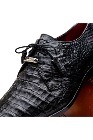 Marco Di Milano Lacio Black Exotic Crocodile Derby (MDM1019)-AmbrogioShoes