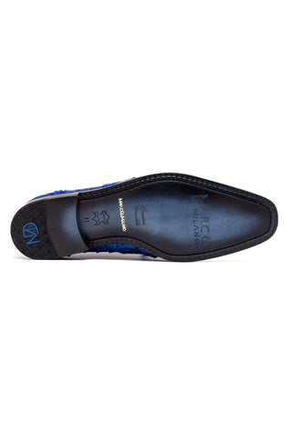 Marco Di Milano Lacio Blue Exotic Crocodile Derby (MDM1019)-AmbrogioShoes