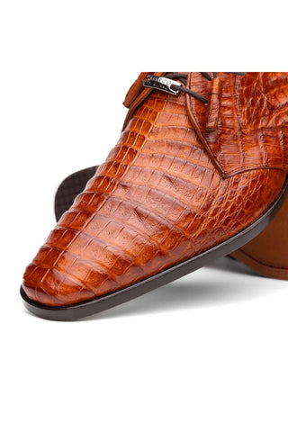 Marco Di Milano Lacio Brandy Exotic Crocodile Derby (MDM1019)-AmbrogioShoes