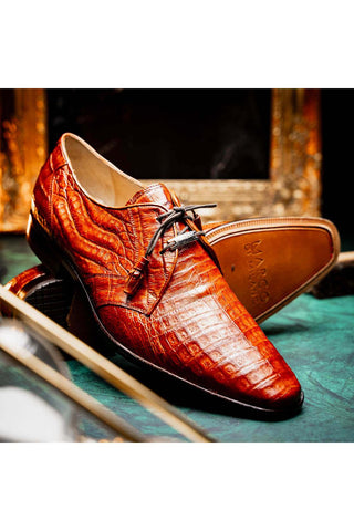Marco Di Milano Lacio Brandy Exotic Crocodile Derby (MDM1019)-AmbrogioShoes