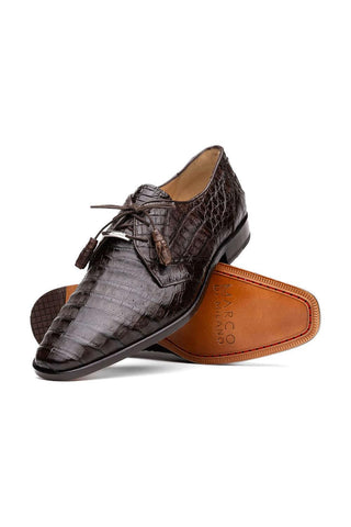 Marco Di Milano Lacio Brown Exotic Crocodile Derby (MDM1019)-AmbrogioShoes