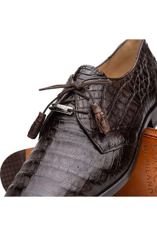 Marco Di Milano Lacio Brown Exotic Crocodile Derby (MDM1019)-AmbrogioShoes