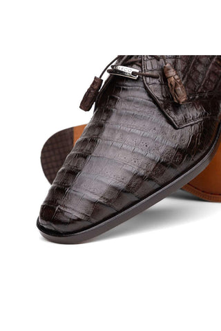 Marco Di Milano Lacio Brown Exotic Crocodile Derby (MDM1019)-AmbrogioShoes