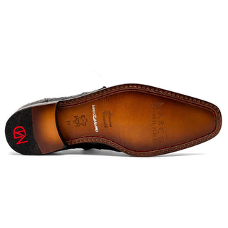 Marco Di Milano Lacio Men's Shoes Black Exotic Crocodile Derby (MDM1019)-AmbrogioShoes