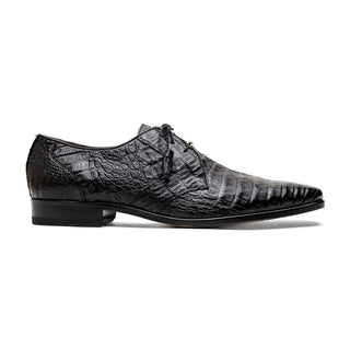 Marco Di Milano Lacio Men's Shoes Black Exotic Crocodile Derby (MDM1019)-AmbrogioShoes