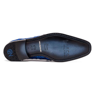 Marco Di Milano Lacio Men's Shoes Blue Exotic Crocodile Derby (MDM1019)-AmbrogioShoes