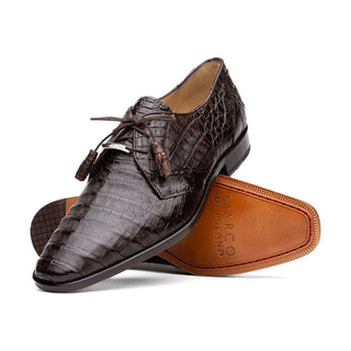 Marco Di Milano Lacio Men's Shoes Brown Exotic Crocodile Derby (MDM1019)-AmbrogioShoes