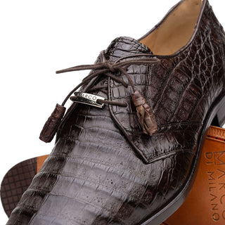 Marco Di Milano Lacio Men's Shoes Brown Exotic Crocodile Derby (MDM1019)-AmbrogioShoes