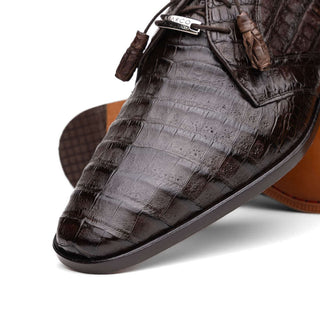 Marco Di Milano Lacio Men's Shoes Brown Exotic Crocodile Derby (MDM1019)-AmbrogioShoes