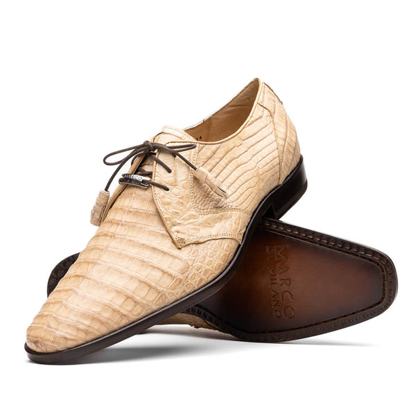 Marco Di Milano Lacio Men's Shoes Orix Genuine Caiman Crocodile Dress Derby Oxfords (MDM1090)-AmbrogioShoes