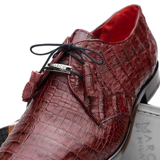 Marco Di Milano Lacio Men's Shoes Wine Exotic Crocodile Derby (MDM1019)-AmbrogioShoes