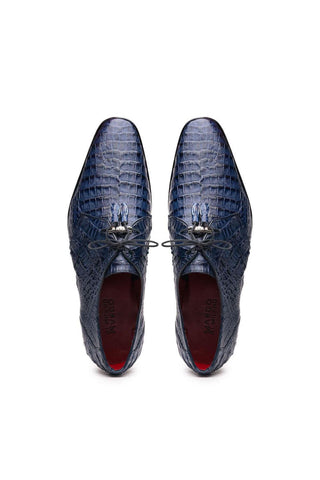 Marco Di Milano Lacio Navy Exotic Crocodile Derby (MDM1019)-AmbrogioShoes