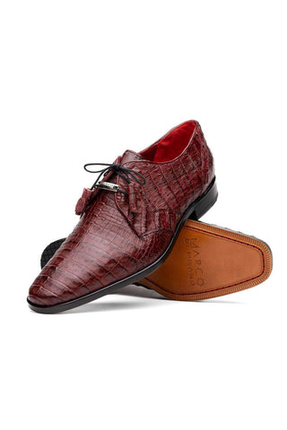 Marco Di Milano Lacio Wine Exotic Crocodile Derby (MDM1019)-AmbrogioShoes