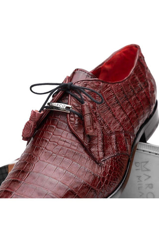 Marco Di Milano Lacio Wine Exotic Crocodile Derby (MDM1019)-AmbrogioShoes