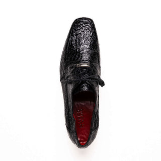 Marco Di Milano Leonardo Men's Shoes Black Genuine Caiman Crocodile Derby (MDM1147)-AmbrogioShoes