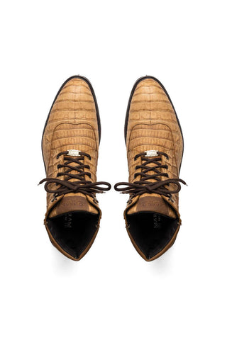 Marco Di Milano Leoni Orix Genuine Caiman Crocodile Rugged Boots (MDM1089)-AmbrogioShoes
