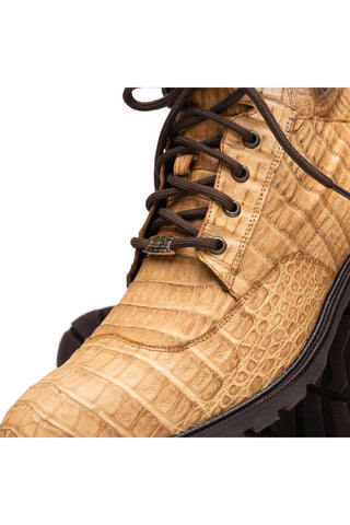 Marco Di Milano Leoni Orix Genuine Caiman Crocodile Rugged Boots (MDM1089)-AmbrogioShoes