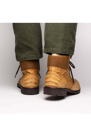 Marco Di Milano Leoni Orix Genuine Caiman Crocodile Rugged Boots (MDM1089)-AmbrogioShoes