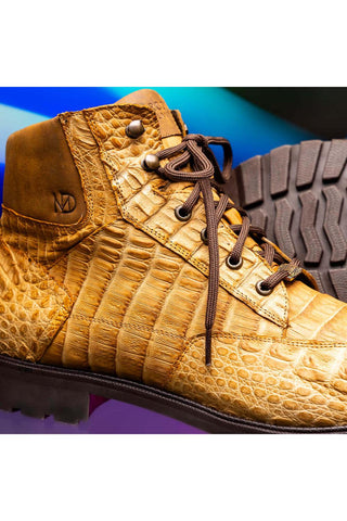 Marco Di Milano Leoni Orix Genuine Caiman Crocodile Rugged Boots (MDM1089)-AmbrogioShoes