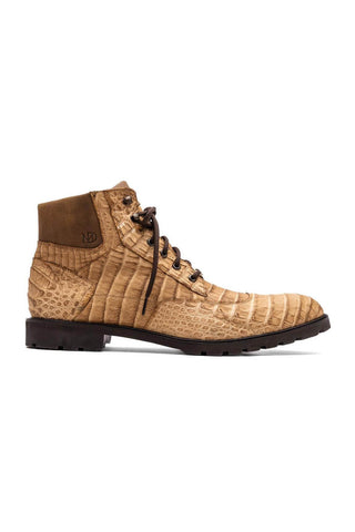 Marco Di Milano Leoni Orix Genuine Caiman Crocodile Rugged Boots (MDM1089)-AmbrogioShoes