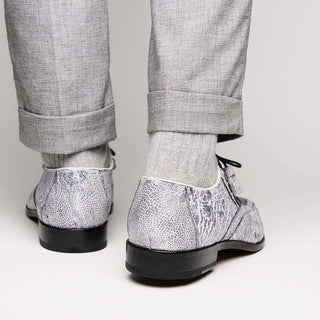 Marco Di Milano Lucca Men's Shoes Newspaper Exotic Stingray / Ostrich Derby's (MDM1105)-AmbrogioShoes