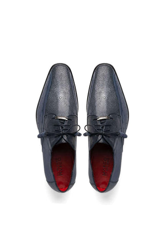 Marco Di Milano Lucca Navy Exotic Stingray / Ostrich Derby's (MDM1105)-AmbrogioShoes
