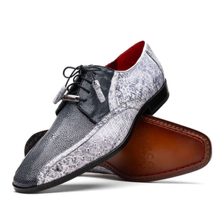 Marco Di Milano Lucca Newspaper Exotic Stingray / Ostrich Derby's (MDM1105)-AmbrogioShoes