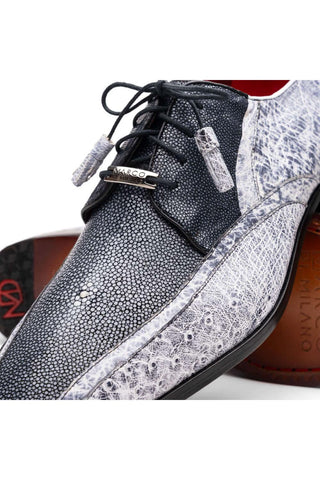 Marco Di Milano Lucca Newspaper Exotic Stingray / Ostrich Derby's (MDM1105)-AmbrogioShoes