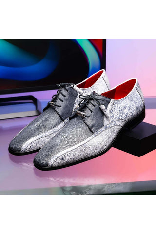 Marco Di Milano Lucca Newspaper Exotic Stingray / Ostrich Derby's (MDM1105)-AmbrogioShoes