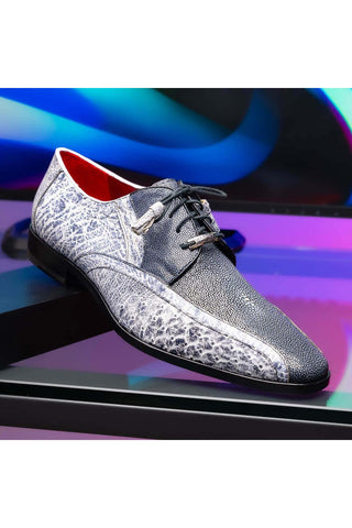 Marco Di Milano Lucca Newspaper Exotic Stingray / Ostrich Derby's (MDM1105)-AmbrogioShoes