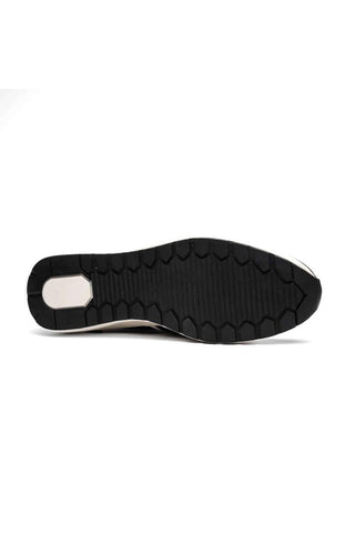 Marco Di Milano Lyon Black & White Calf-Skin / Ostrich Casual Sneakers (MDM1072)-AmbrogioShoes