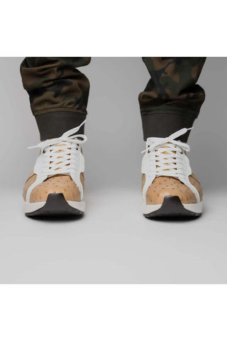 Marco Di Milano Lyon II Orix & White Calf-Skin / Ostrich Leg Casual Sneakers (MDM1067)-AmbrogioShoes