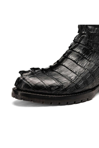 Marco Di Milano Marlboro Black Exotic Crocodile / Hornback Cowboy Boots (MDM1203)-AmbrogioShoes