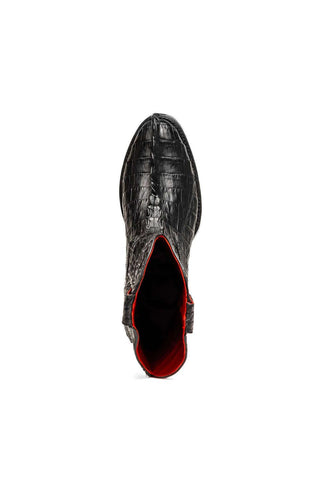 Marco Di Milano Marlboro Black Exotic Crocodile / Hornback Cowboy Boots (MDM1203)-AmbrogioShoes